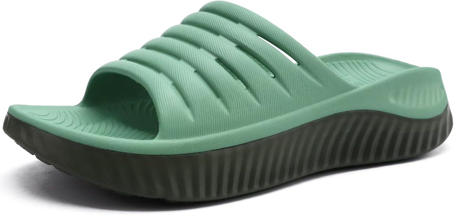 GPOS Womens Recovery Slides Sandals with Orthotic Plantar Fasciitis Relief Comfo...