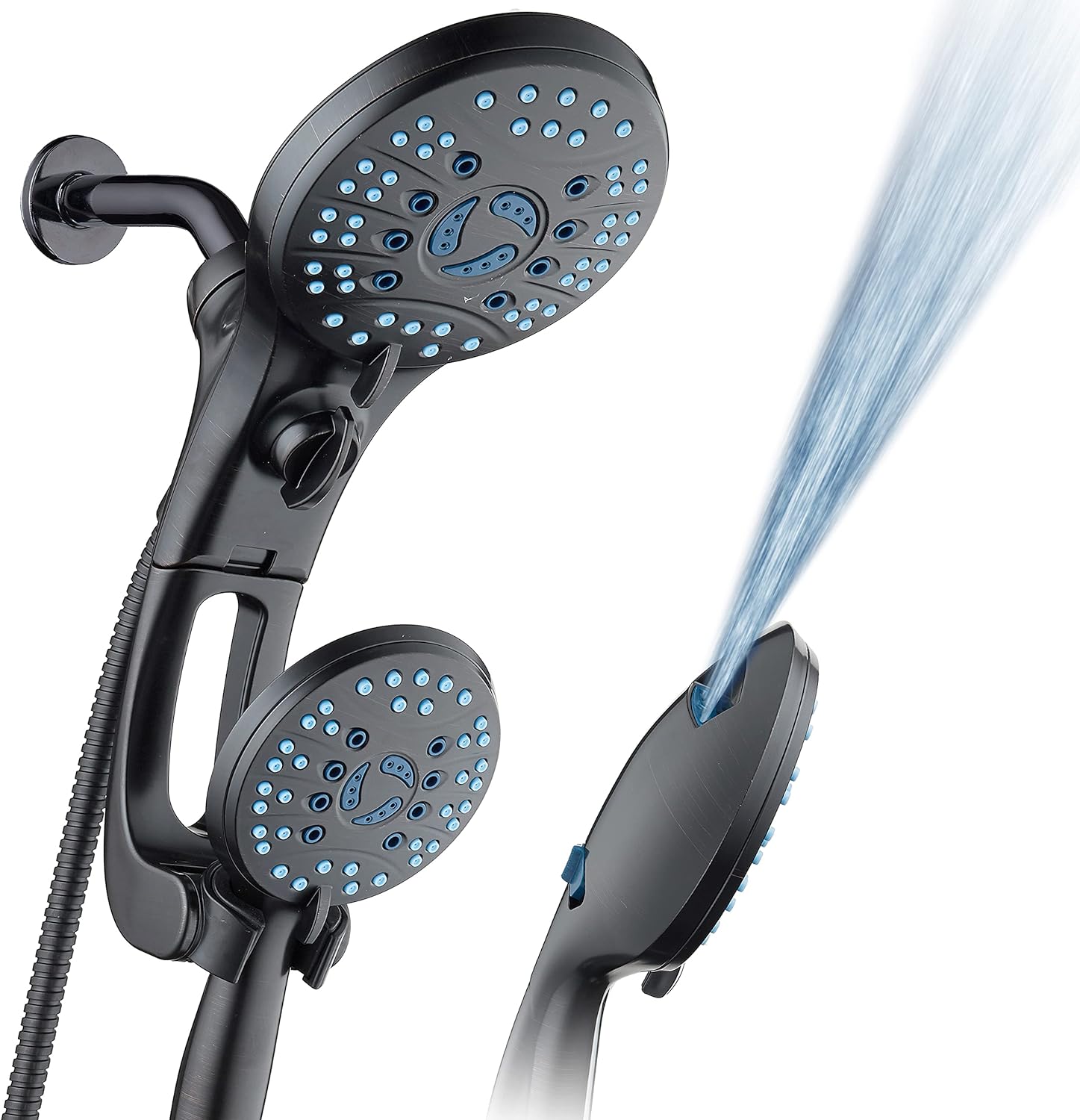 AquaCare AS-SEEN-ON-TV High Pressure Handheld/Rain 50-mode 3-way Shower Head Com...