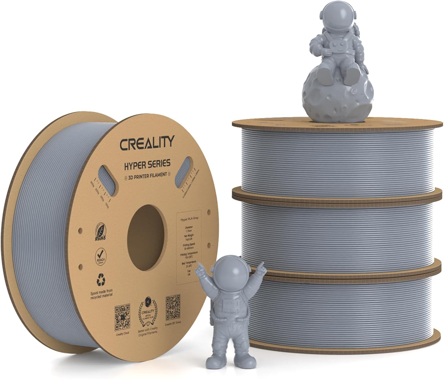 Creality Hyper PLA Filament 1.75mm, 30-600mm/s High Speed 3D Printer Filament, D...