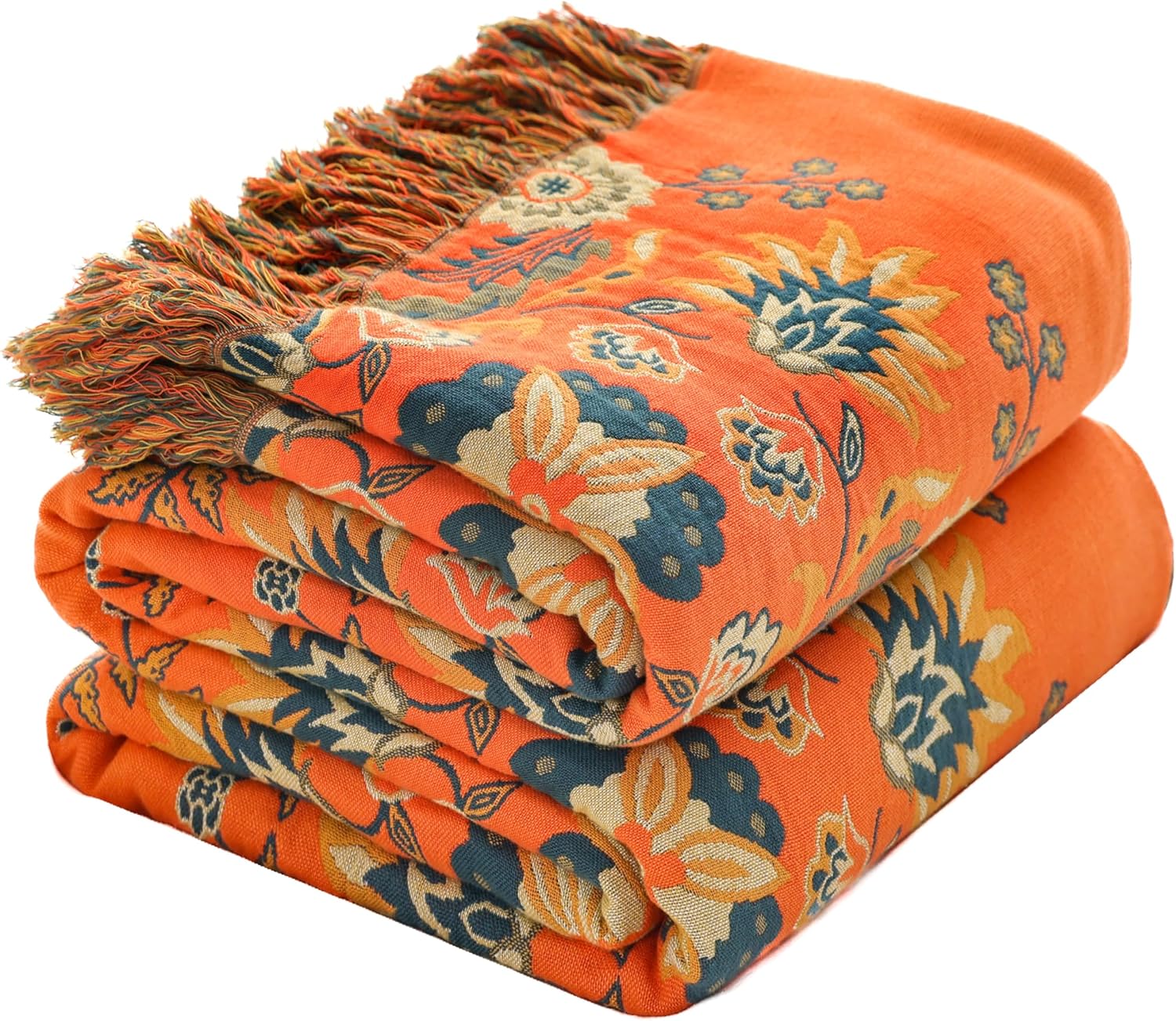 Double-sided Sofa Large Bed Throw Blanket, Bohemian Sofa Large Bed Throw with Ta...
