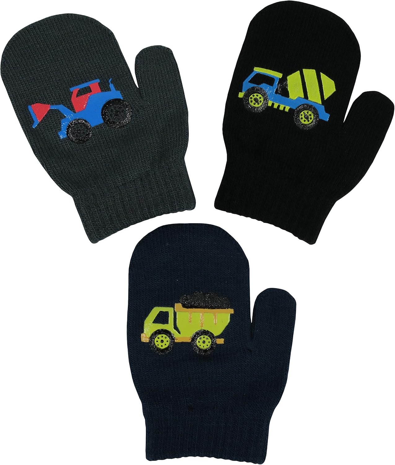 N'Ice Caps Kids Magic Stretch Gloves Mitten 3 Pairs Toddler Boys Girls Winter Tr...