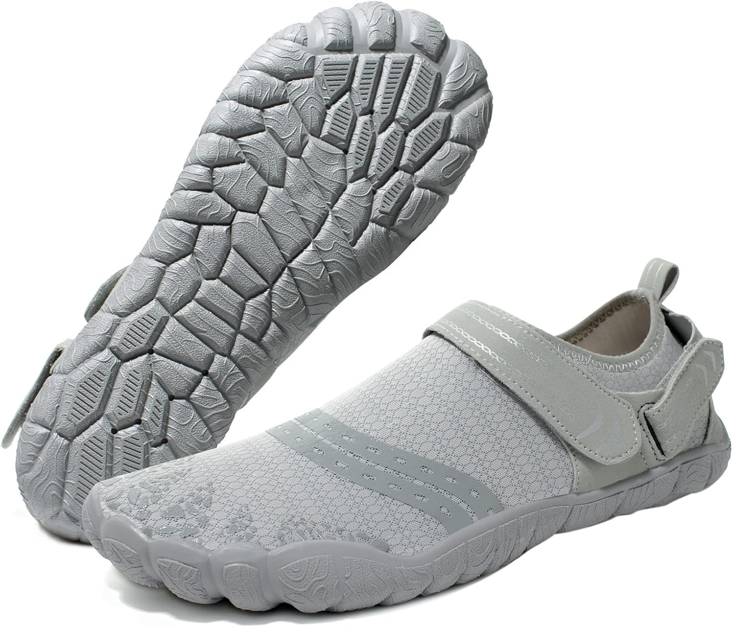 Josaywin Water Shoes for Men Quick Dry Wide Toe Aqua Shoes Adjustable Barefoot S...