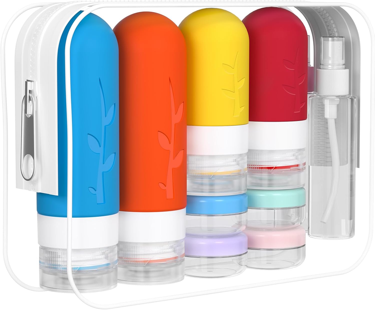 16 Pack Travel Bottles Set - TSA Approved Leak Proof Silicone Squeezable Contain...