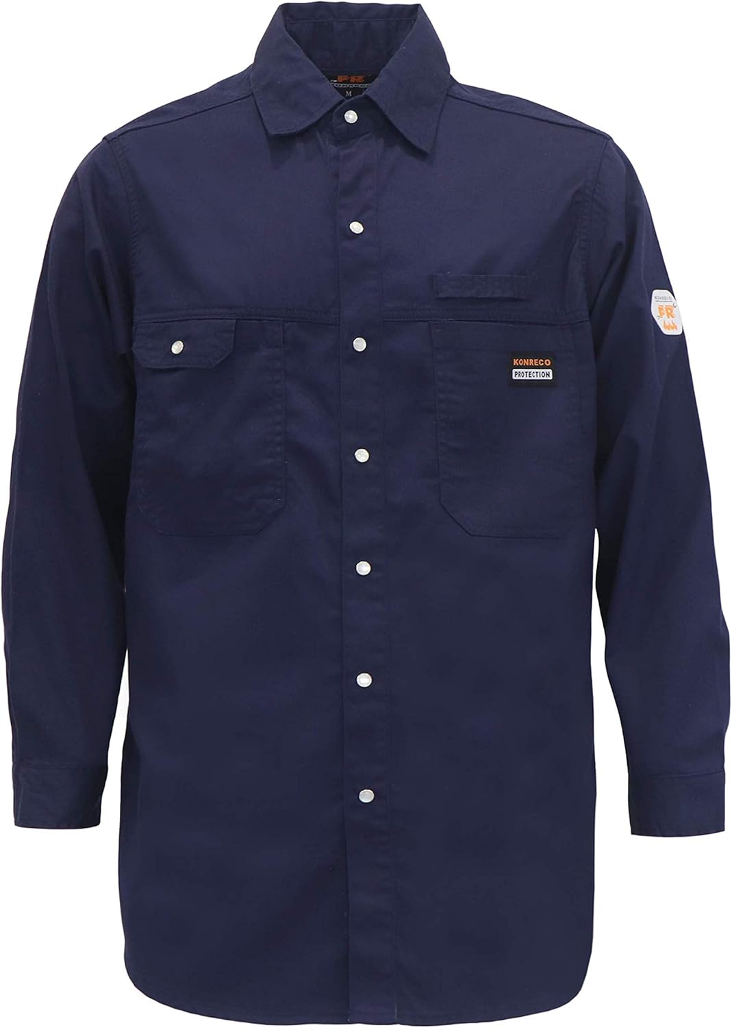KONRECO FR Shirts for Men Fire Resistant Button Down Work Shirt 100% Cotton 6.5o...