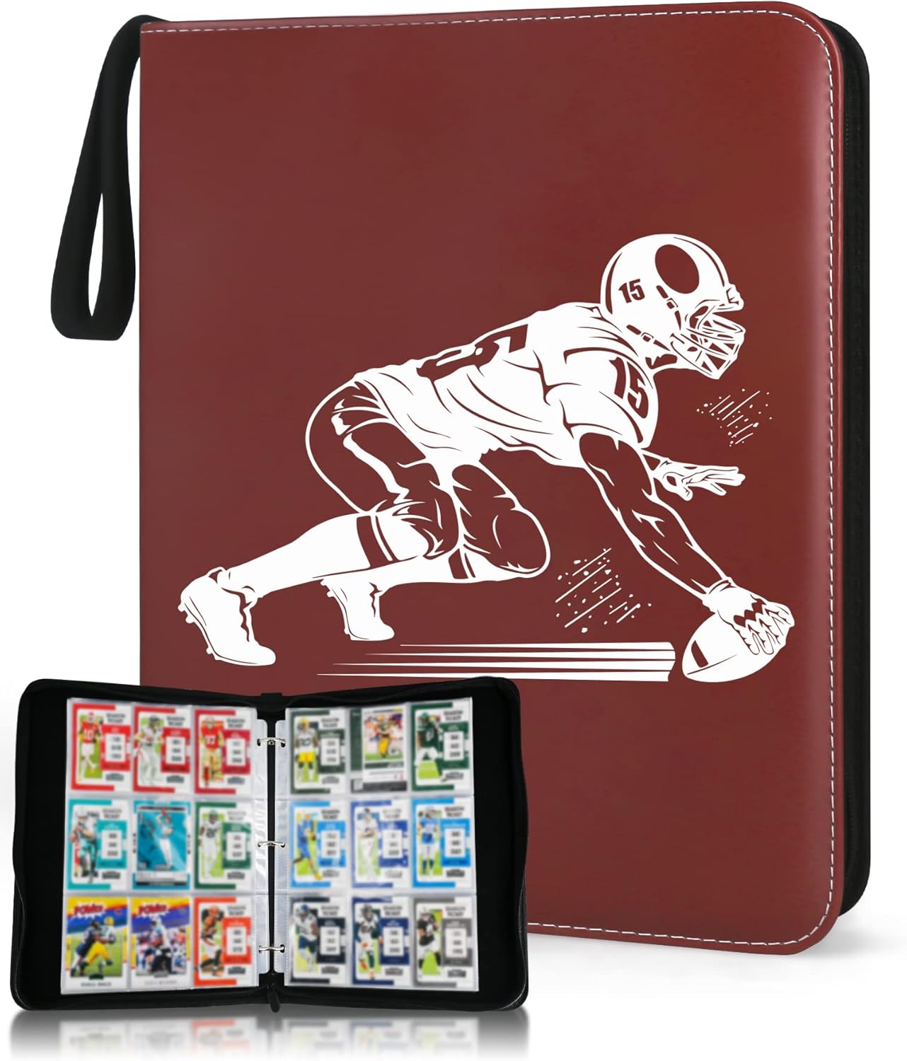 ZLCA 9 Pokect Football Card Binder Album with 50 Binder Sleeves fit 900 Sport Ca...