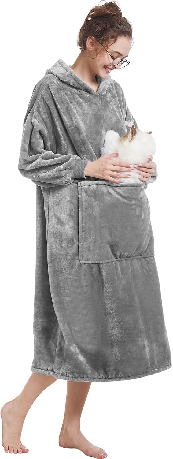 Aemilas Long Wearable Blanket Hoodie - Cozy Warm Blanket Sweatshirt as Gifts for...