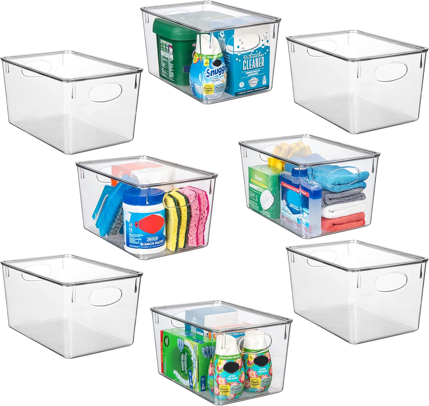 ClearSpace Plastic Storage Bins with lids – Perfect Pantry Organization and Stor...