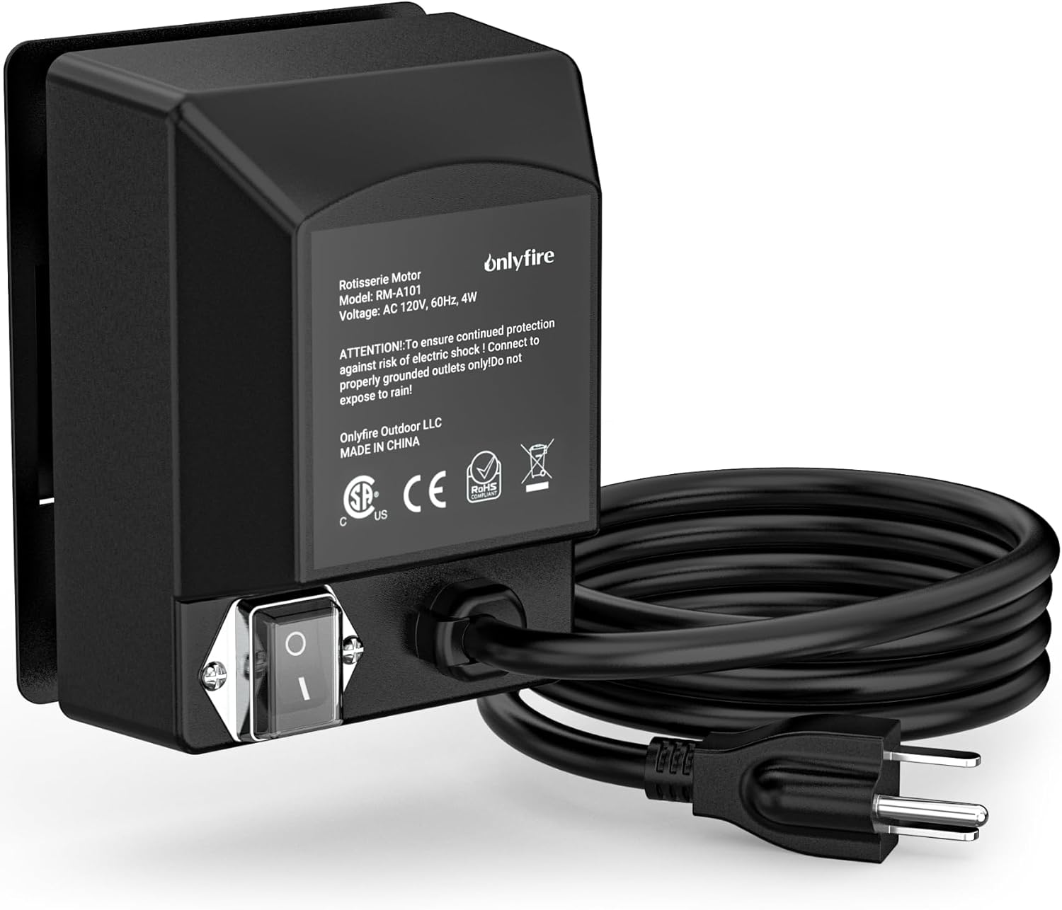 onlyfire Universal Grill Electric Replacement Rotisserie Motor 120 Volt 4 Watt O...