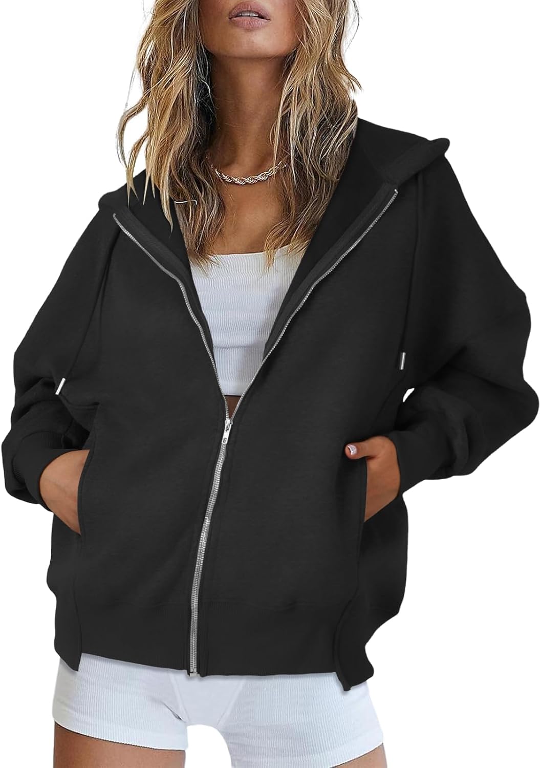 TAKEYAL Womens Zip Up Hoodie Oversized Y2K Pullover Sweatshirt 2024 Fall Outfits...