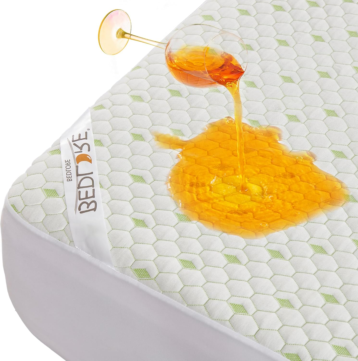 Waterproof Mattress Protector, Queen Size Mattress Pad Fitted 6"-18" Deep Pocket...