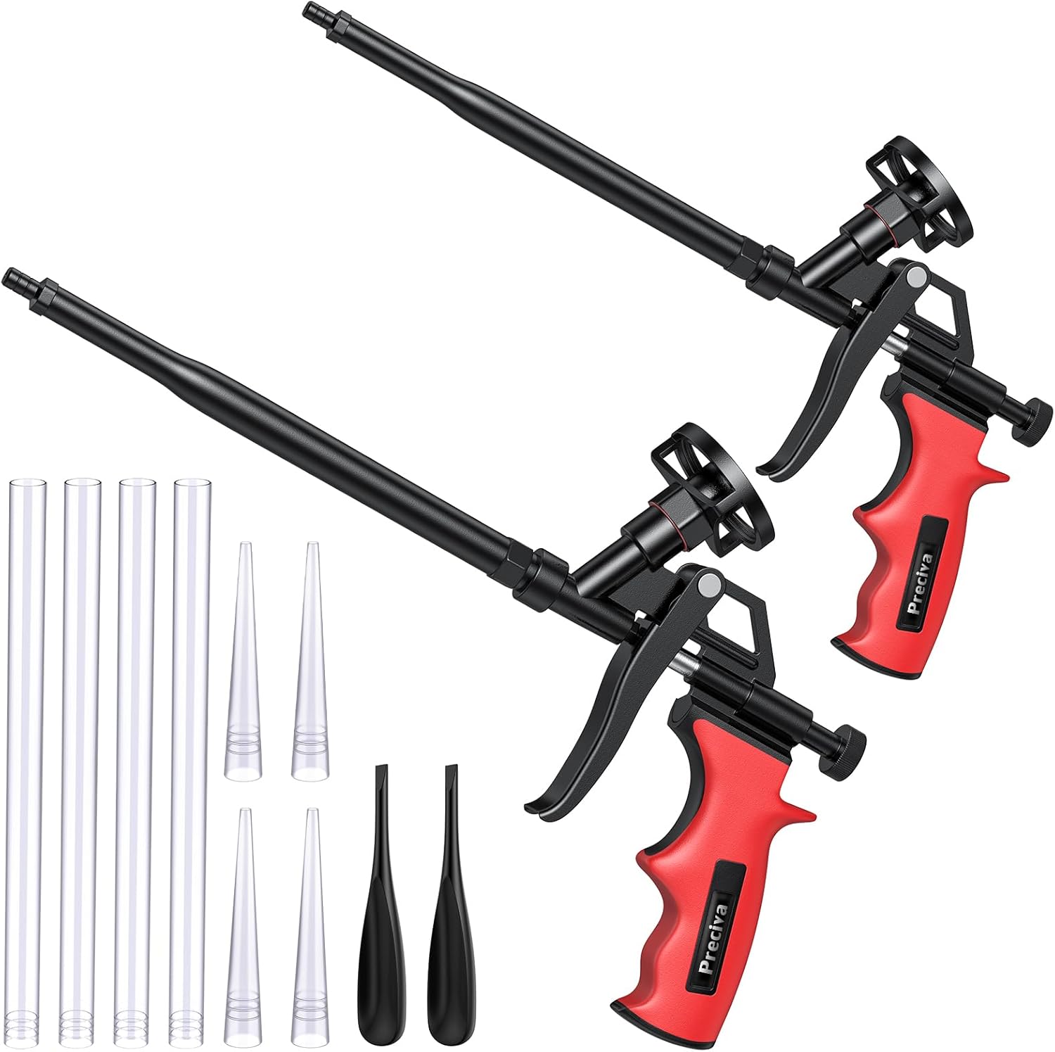 Foam Gun, Preciva 2pcs Expanding Foam Gun, Professional Heavy Duty PU Foaming Gu...