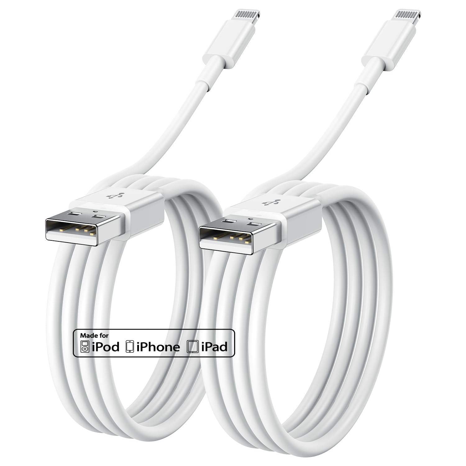 iPhone Charger Cable 1M, 2Pack Apple MFi Certified iPhone Lightning to USB Cable...