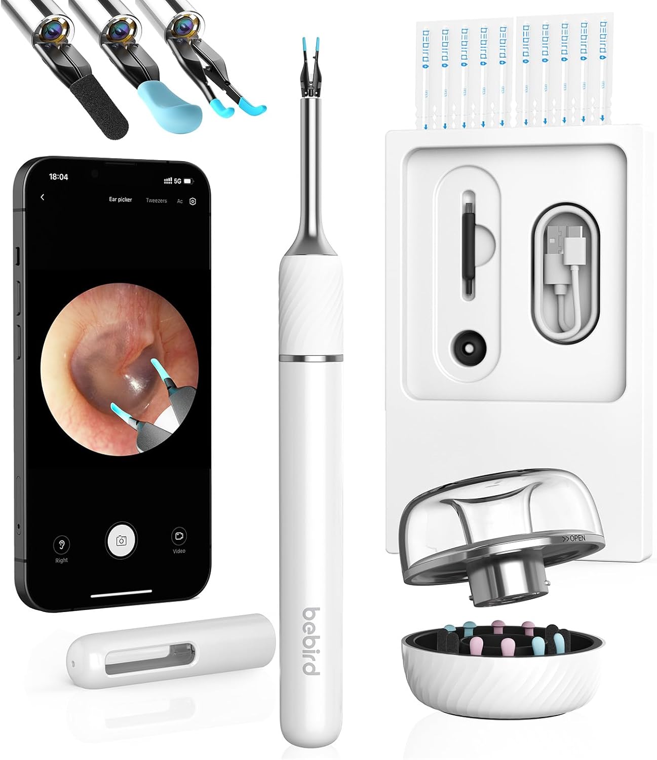 BEBIRD Note5 Pro Ear Camera: Exclusive FHD Ear Cleaner with Omnidirectional Twee...
