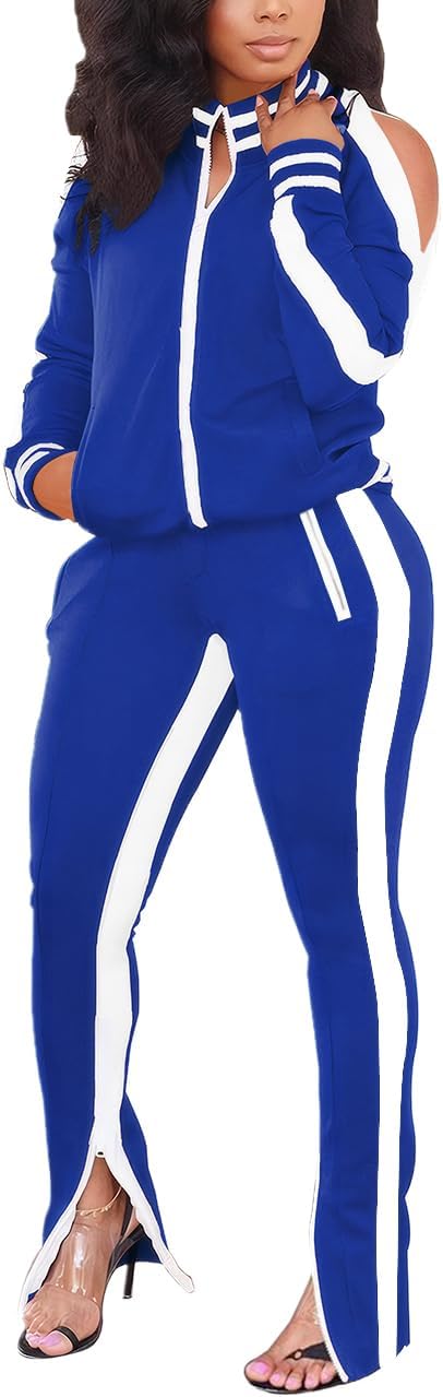 TOPONSKY Women Casual 2 Piece Outfit Long Pant Set Sweatsuits Tracksuits Large C...