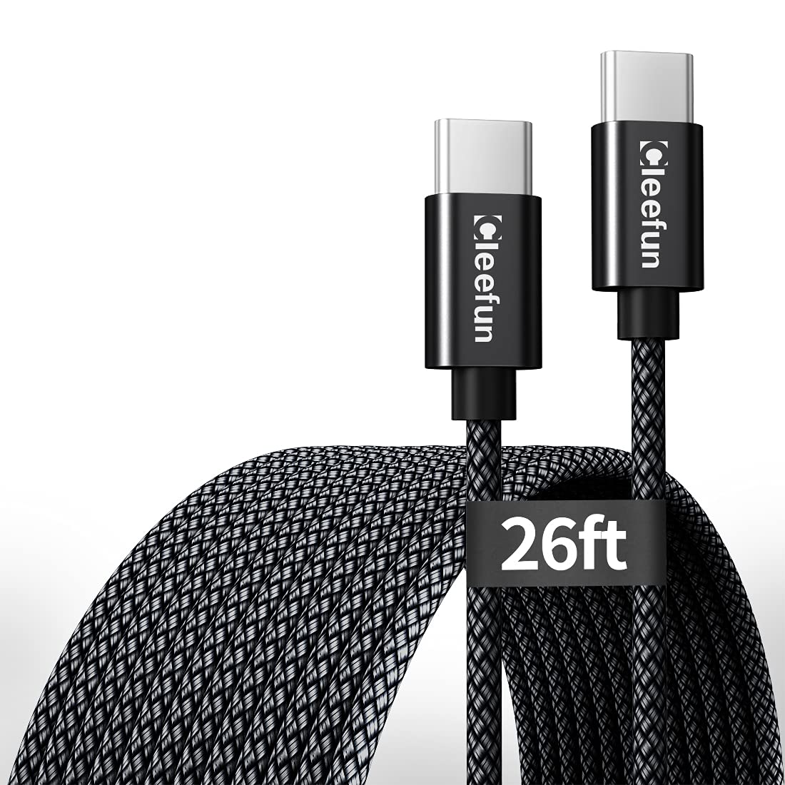 CLEEFUN 8M USB C to USB C Cable,Extra Long PD 60W Type-C to Type-C Fast Charging...