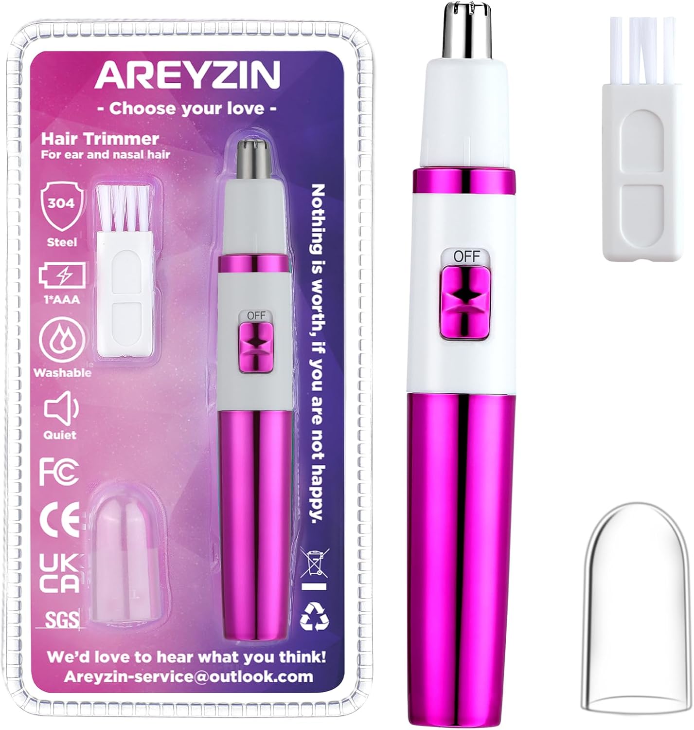 Ear and Nose Hair Trimmer for Women Nose Hair Clipper Professional Painless Nose...