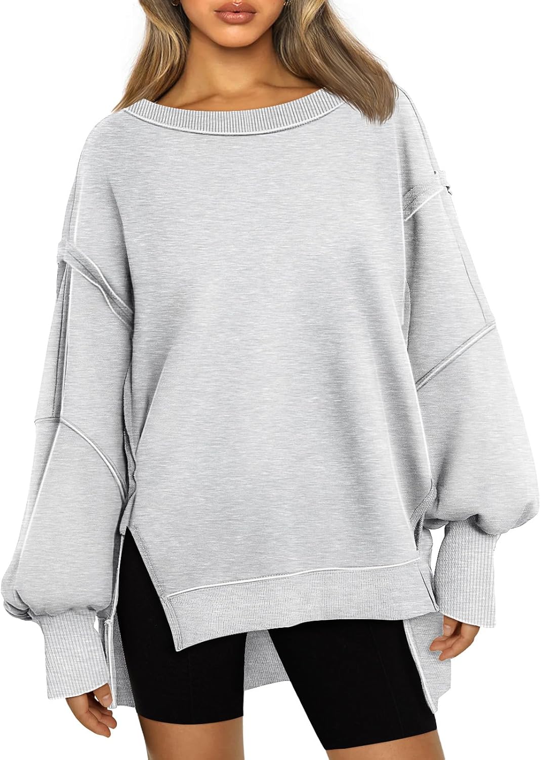 Trendy Queen Womens Oversized Sweatshirts Hoodies Crewneck Shirts Fall Outfits T...
