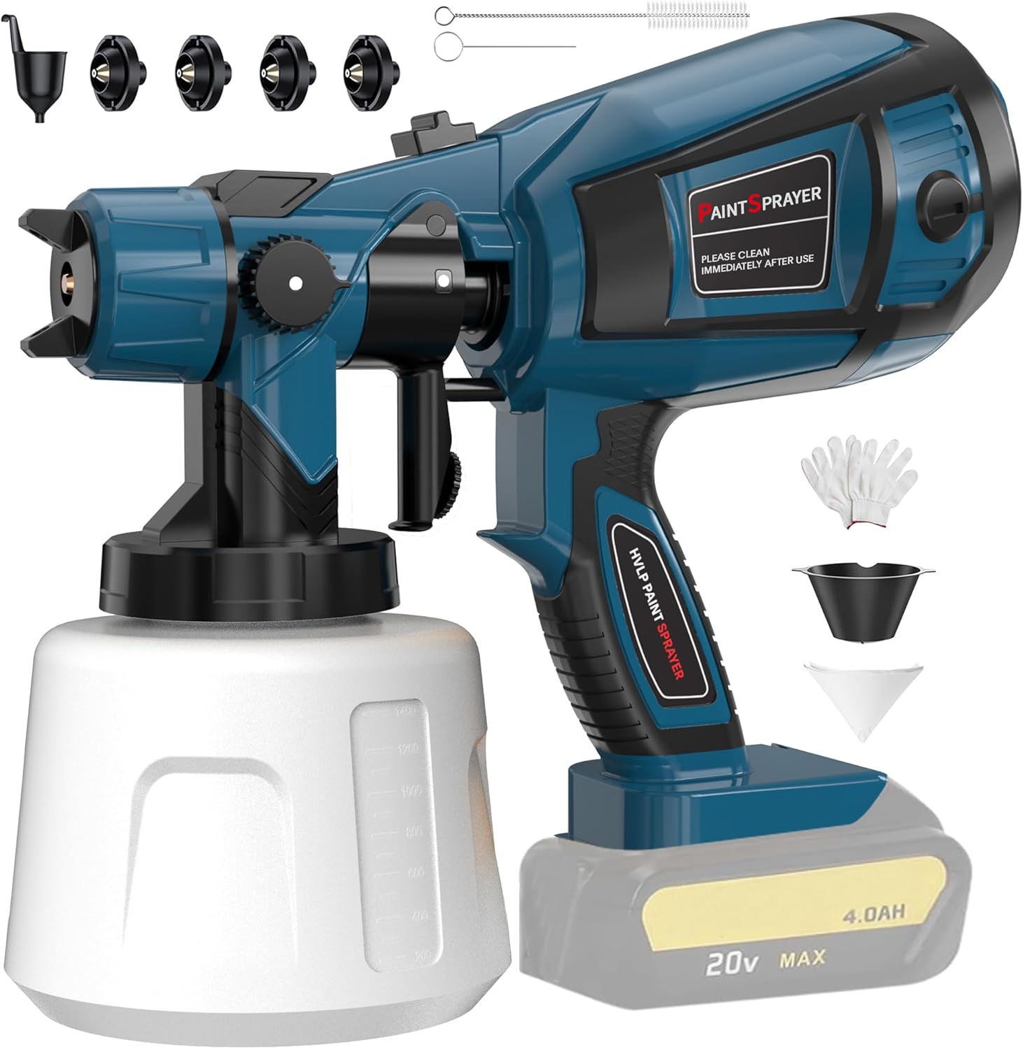 Cordless Paint Sprayer for Dewalt 20V MAX Battery Electric Spray Paint Gun with...