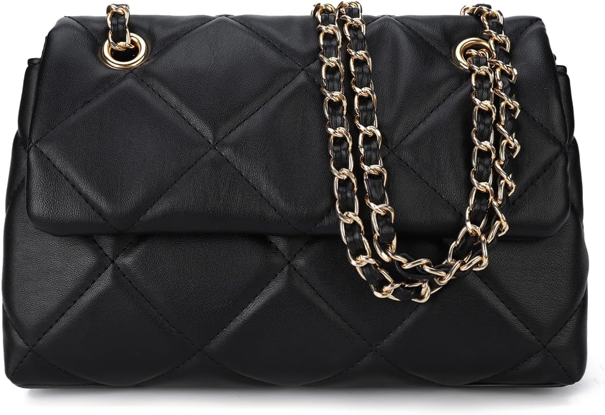 Gladdon Quilted Crossbody Purse for Women Small Ladies Shoulder Bags with Chain...