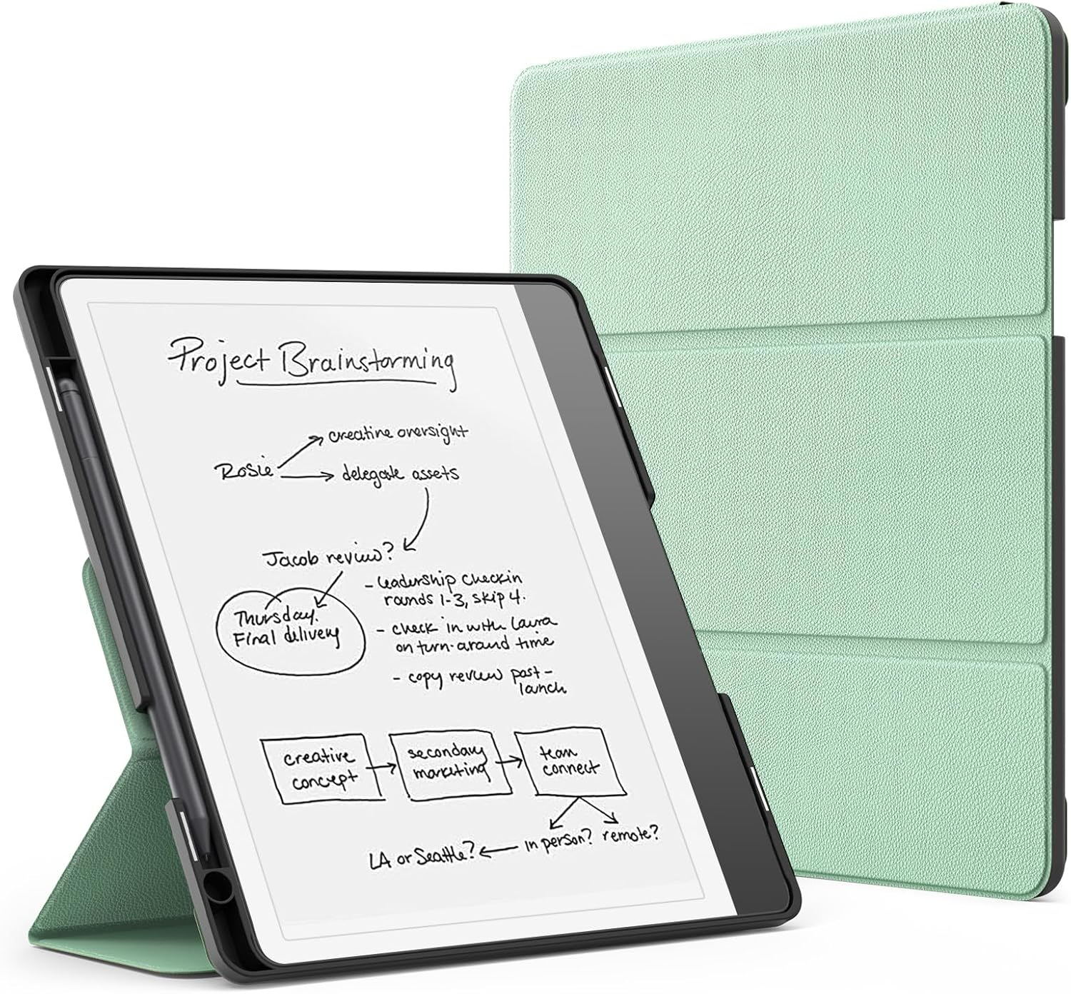 MoKo Stand Case for Kindle Scribe (2024/2022 Released) - Premium Leather Trifold...