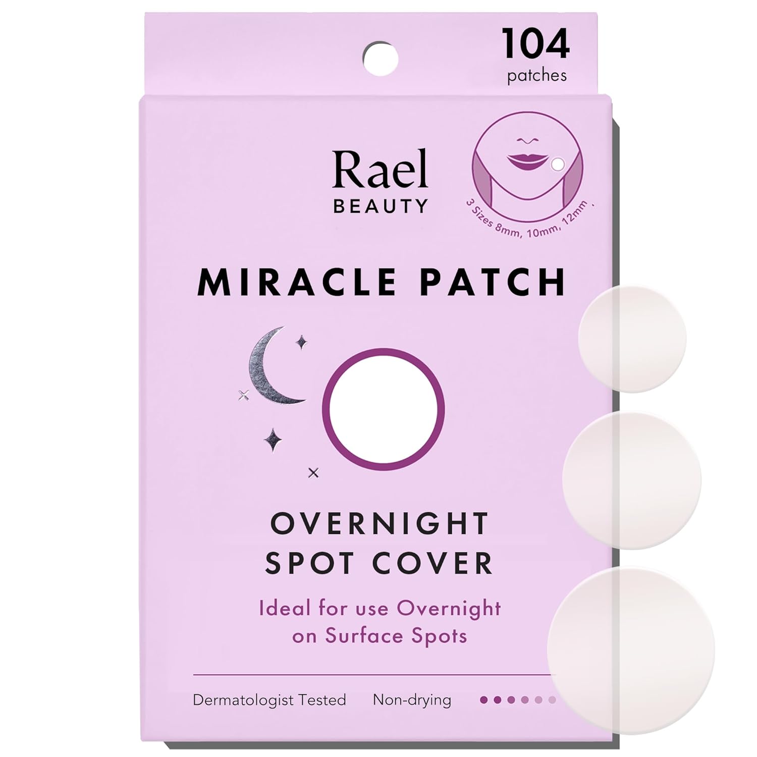 Rael Pimple Patches, Miracle Overnight Spot Cover - Hydrocolloid Acne Patch for...