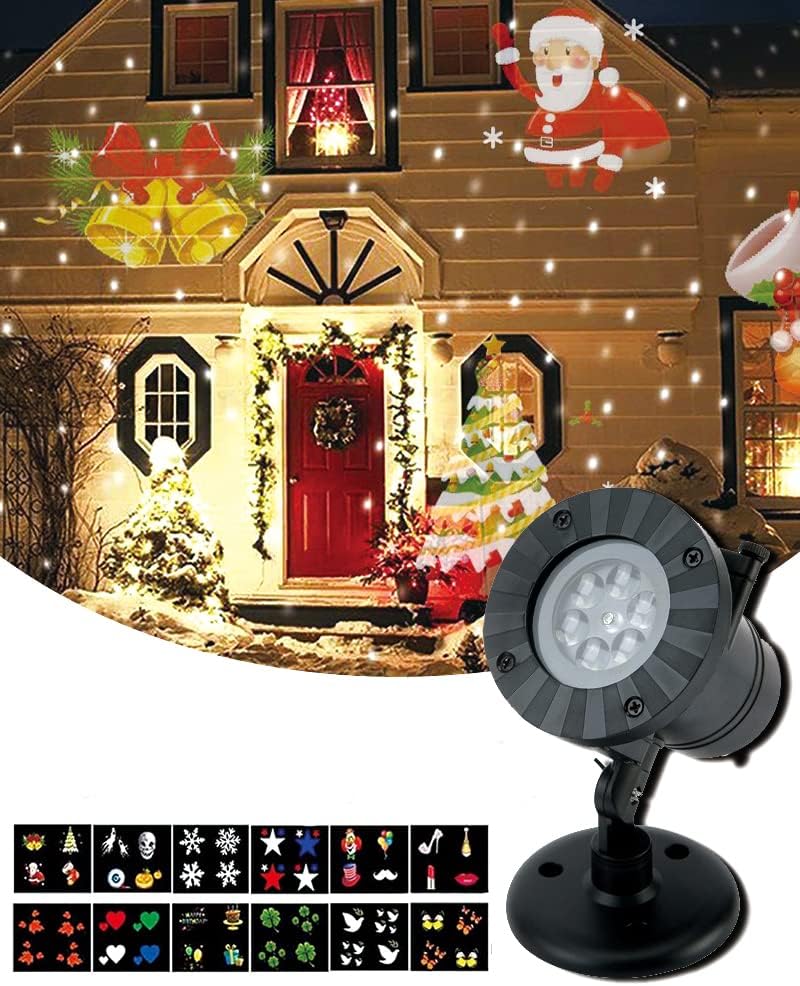 TEDD Christmas Projector Lights Waterproof Led Landscape Lamp Decorations Moving...