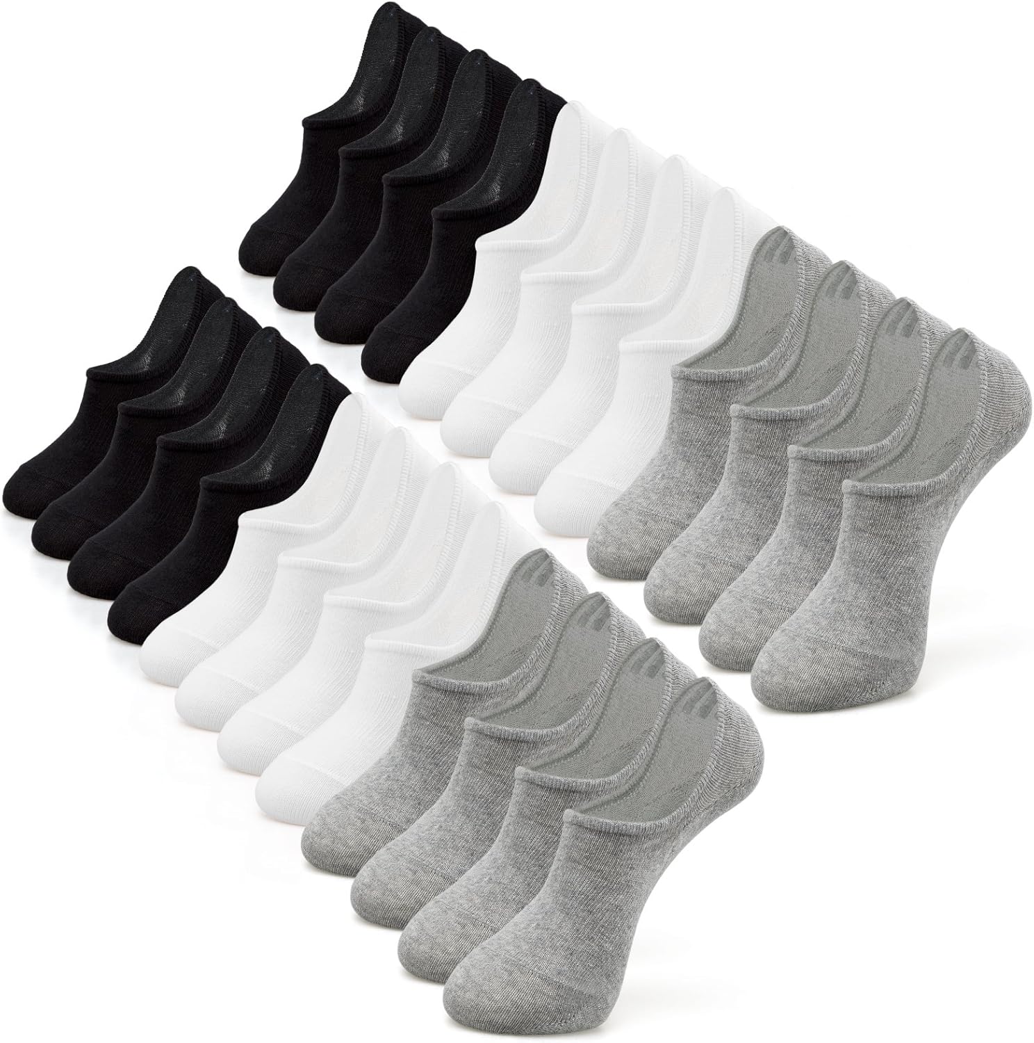 IDEGG No Show Socks Womens and Men Low Cut Ankle Short Anti-slid Athletic Runnin...