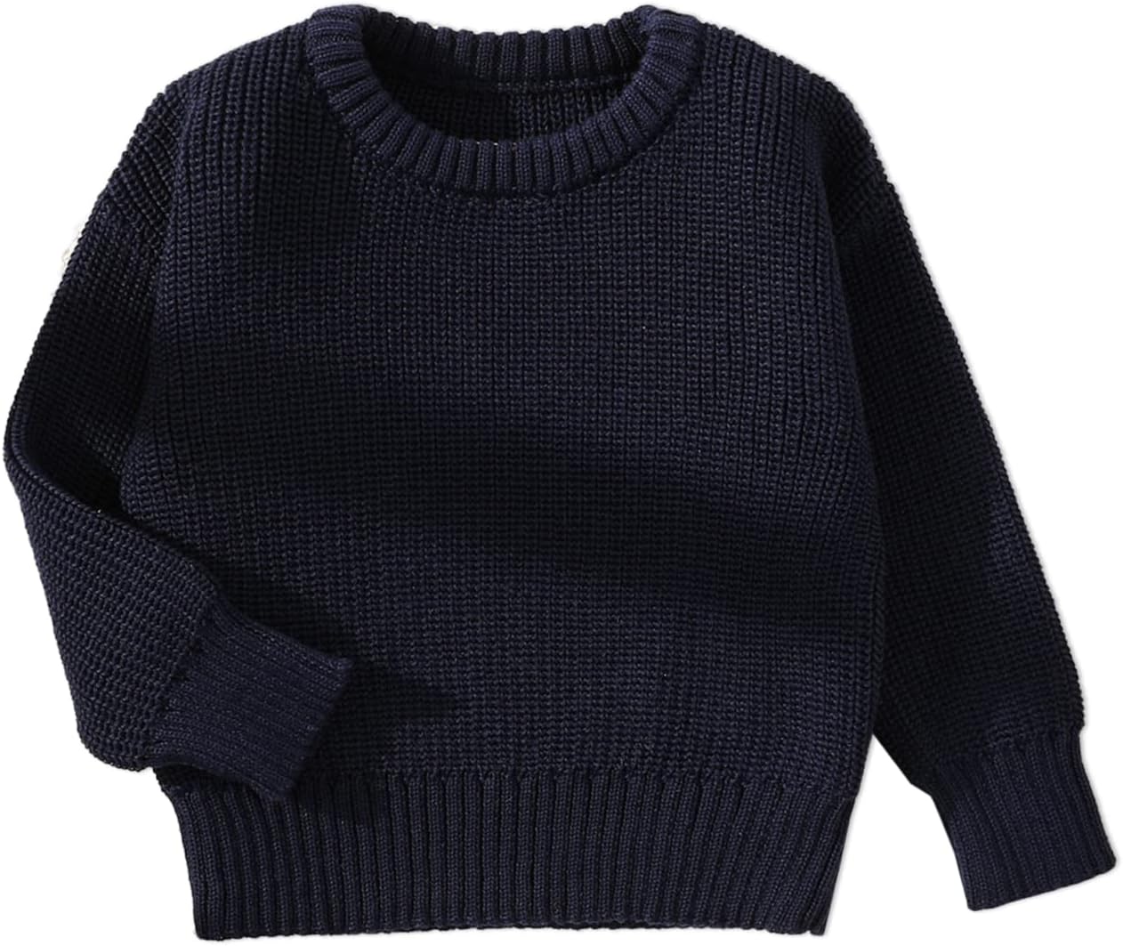 PATPAT Baby Girls Boys Newborn Sweater Crewneck Pull Over Knit Solid Long Sleeve...
