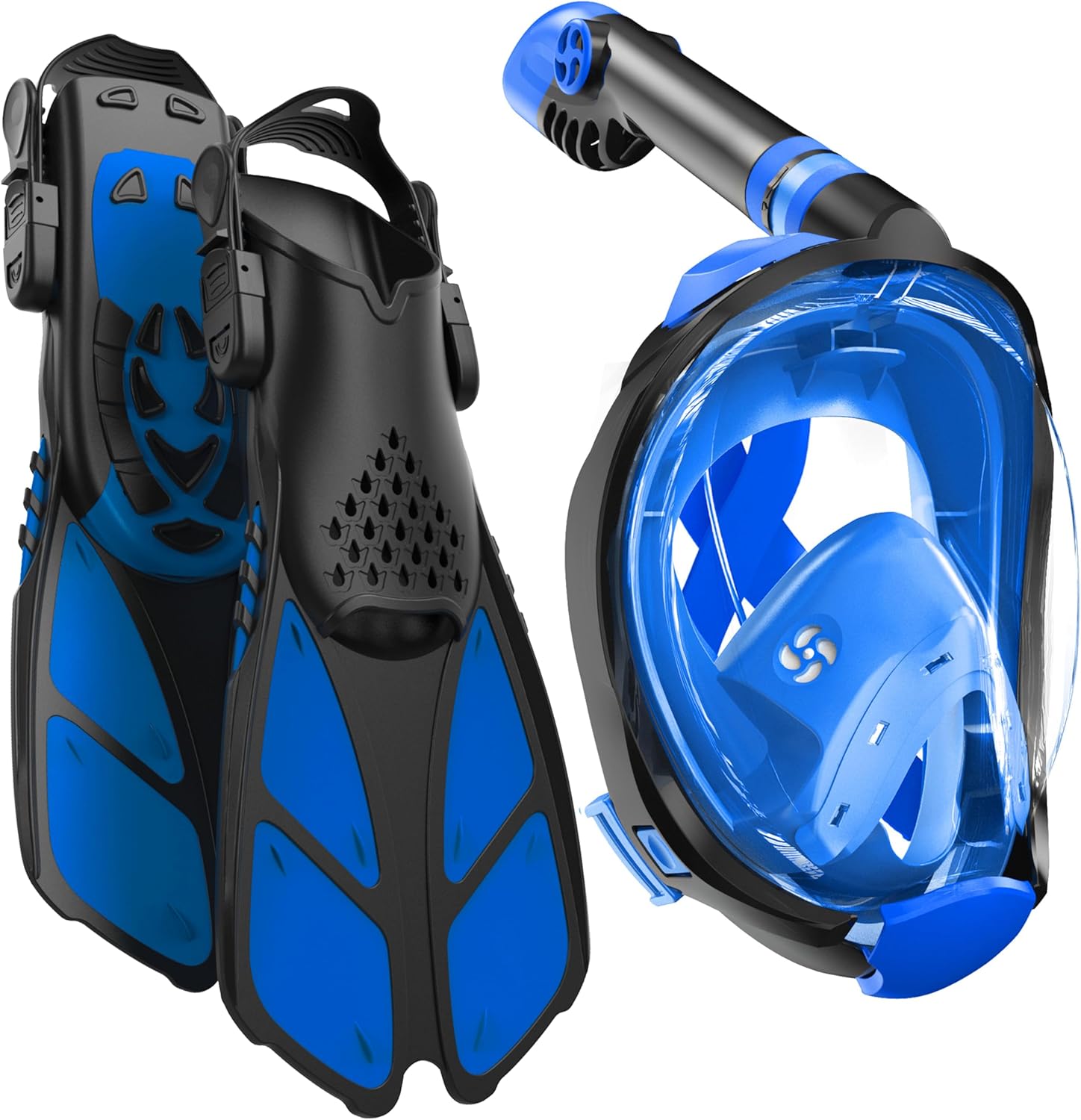 COZIA DESIGN Snorkeling Gear for Adults with Fins - Full Face Snorkel Mask and S...