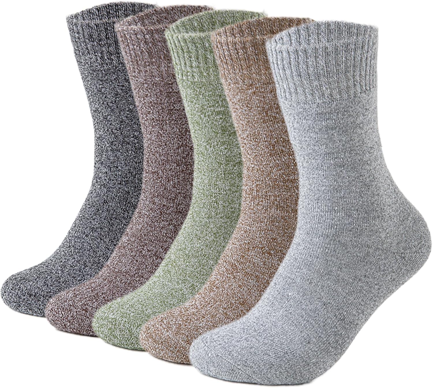 Josnown Wool Socks for Women, 5 Pairs Warm Winter Thermal Thick Socks Cozy Hikin...