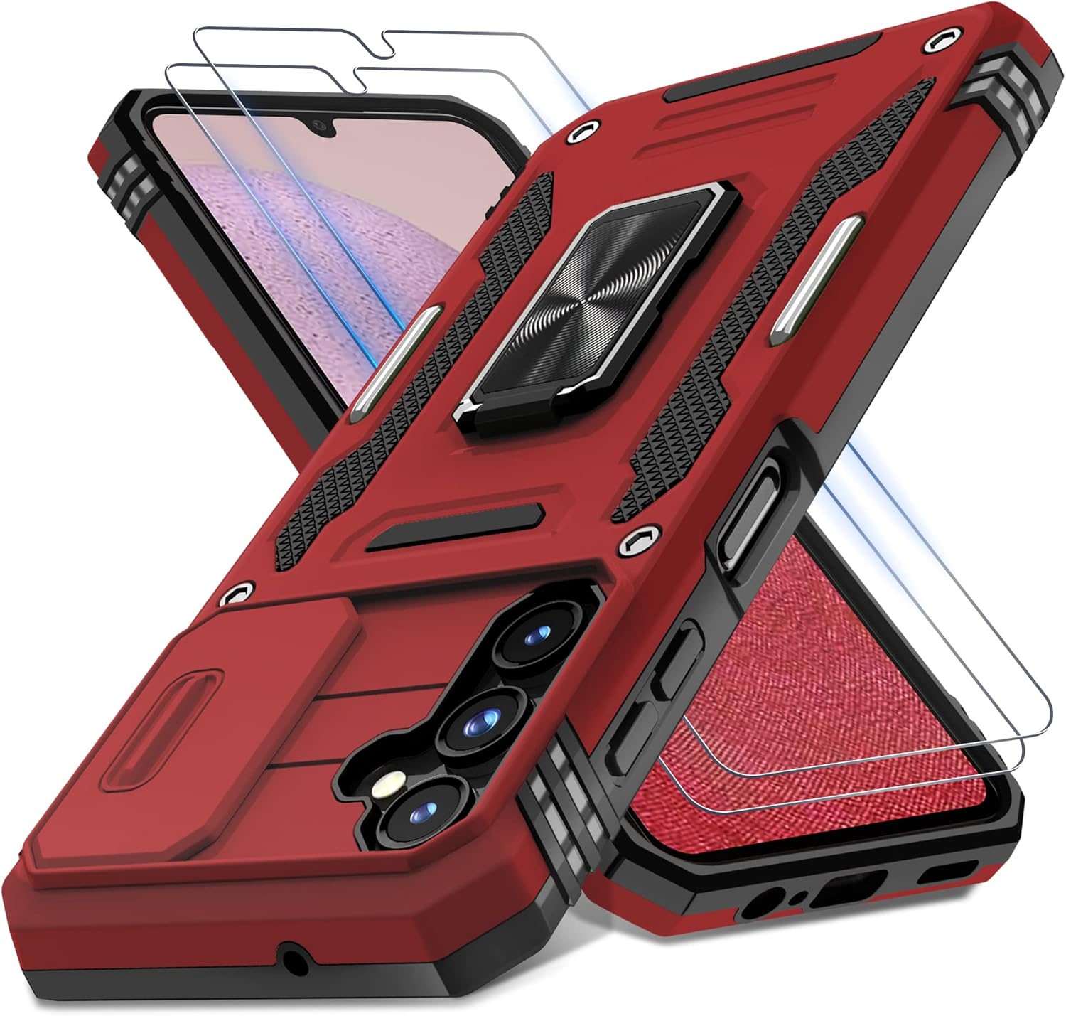 DEERLAMN Case for Samsung Galaxy A14 5G with Slide Camera Cover+Screen Protector...