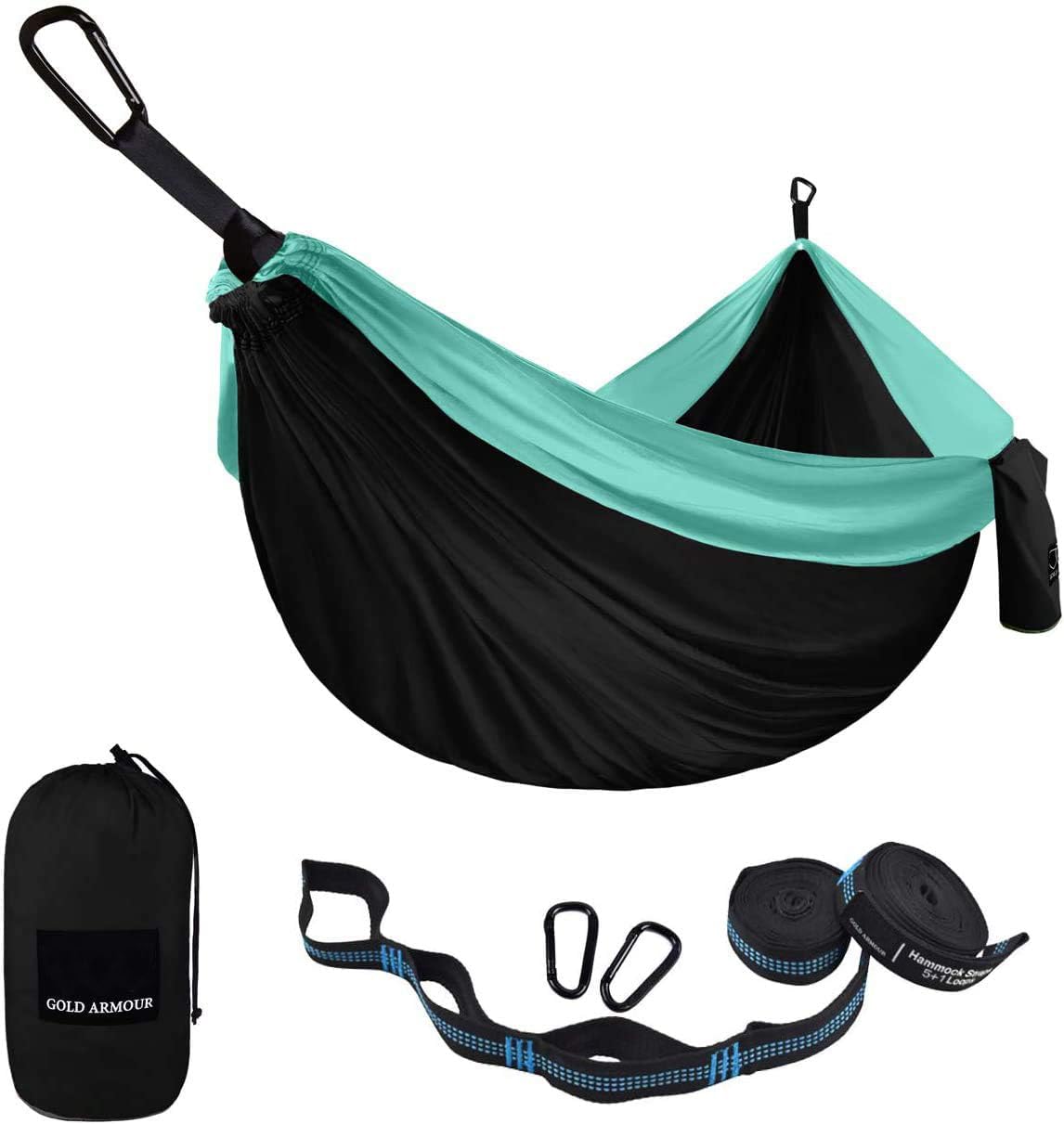 Gold Armour Camping Hammock - Portable Hammock Single Hammock Camping Accessorie...