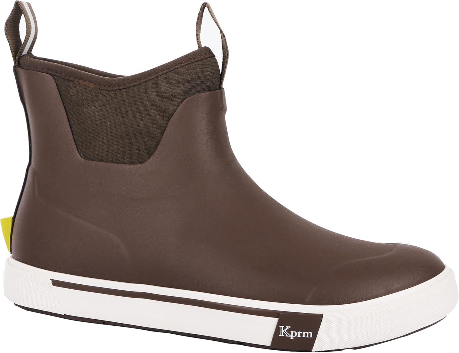 Men's Deck Boots Waterproof Ankle Rubber Rain Boots High-Performance Saltwater F...