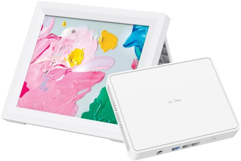 GL.iNet GL-B3000 (Marble) Wireless WiFi 6 Router with Wall-Mountable Photo Frame...