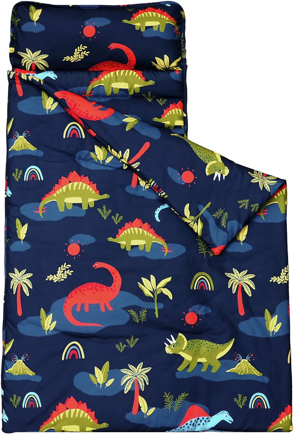 PHF Dinosaur Toddler Nap Mat Set, with Removable Pillow for Toddler Boys, Soft a...