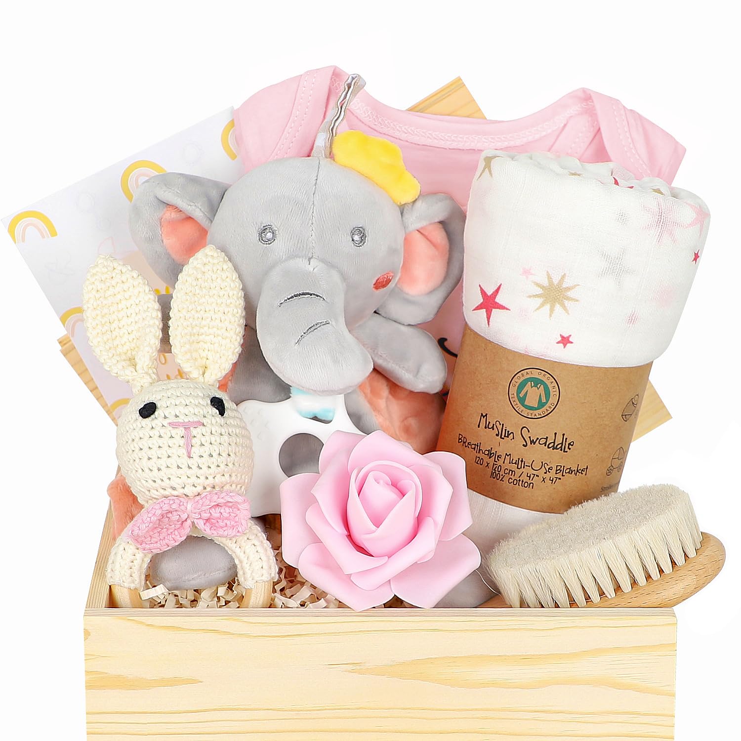 Baby Girl Gifts, Baby Shower Gifts for Girls, Baby Gift Set for Newborn Girl Ess...