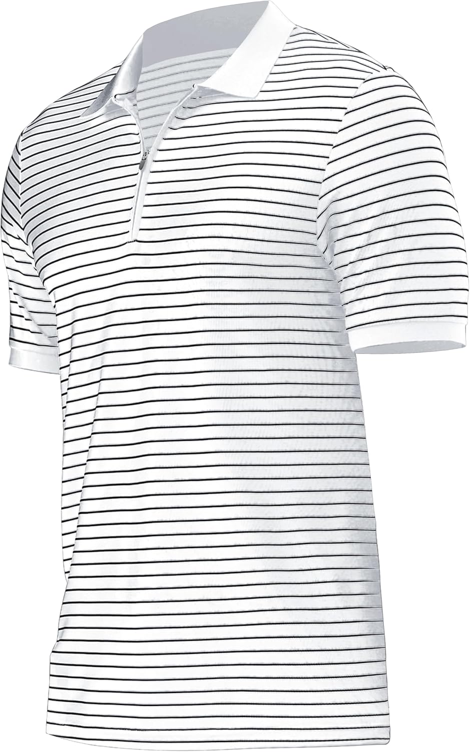 ZTN Men's Zipper Polo Shirts Short Sleeve Dry Fit Performance Moisture Wicking G...