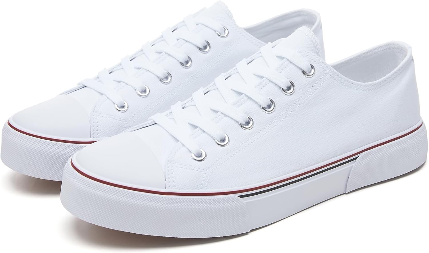 yageyan Men Canvas Low top Shoes Classic Casual Sneakers Black and White Fashion...