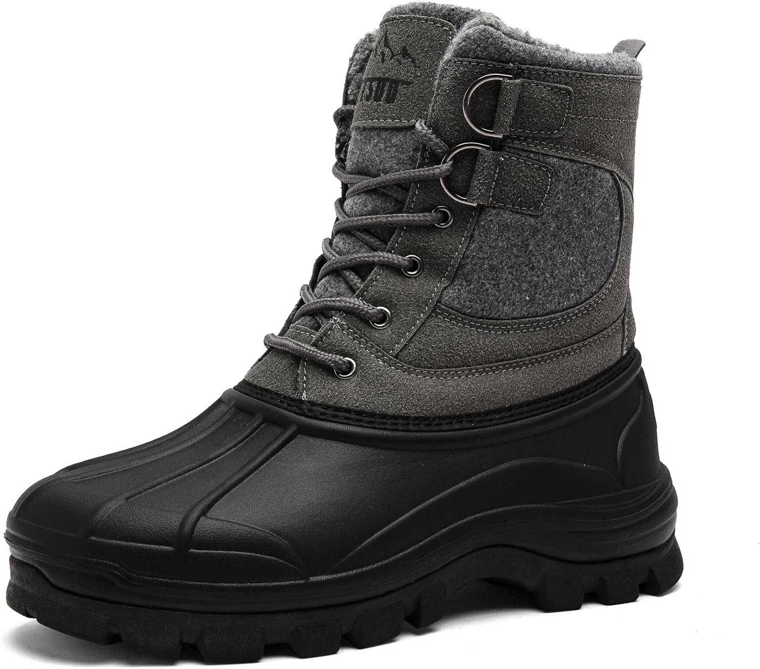 Maxome Mens Winter Boots Waterproof Insulated Snow Boots Outdoor Non Slip Lace-U...