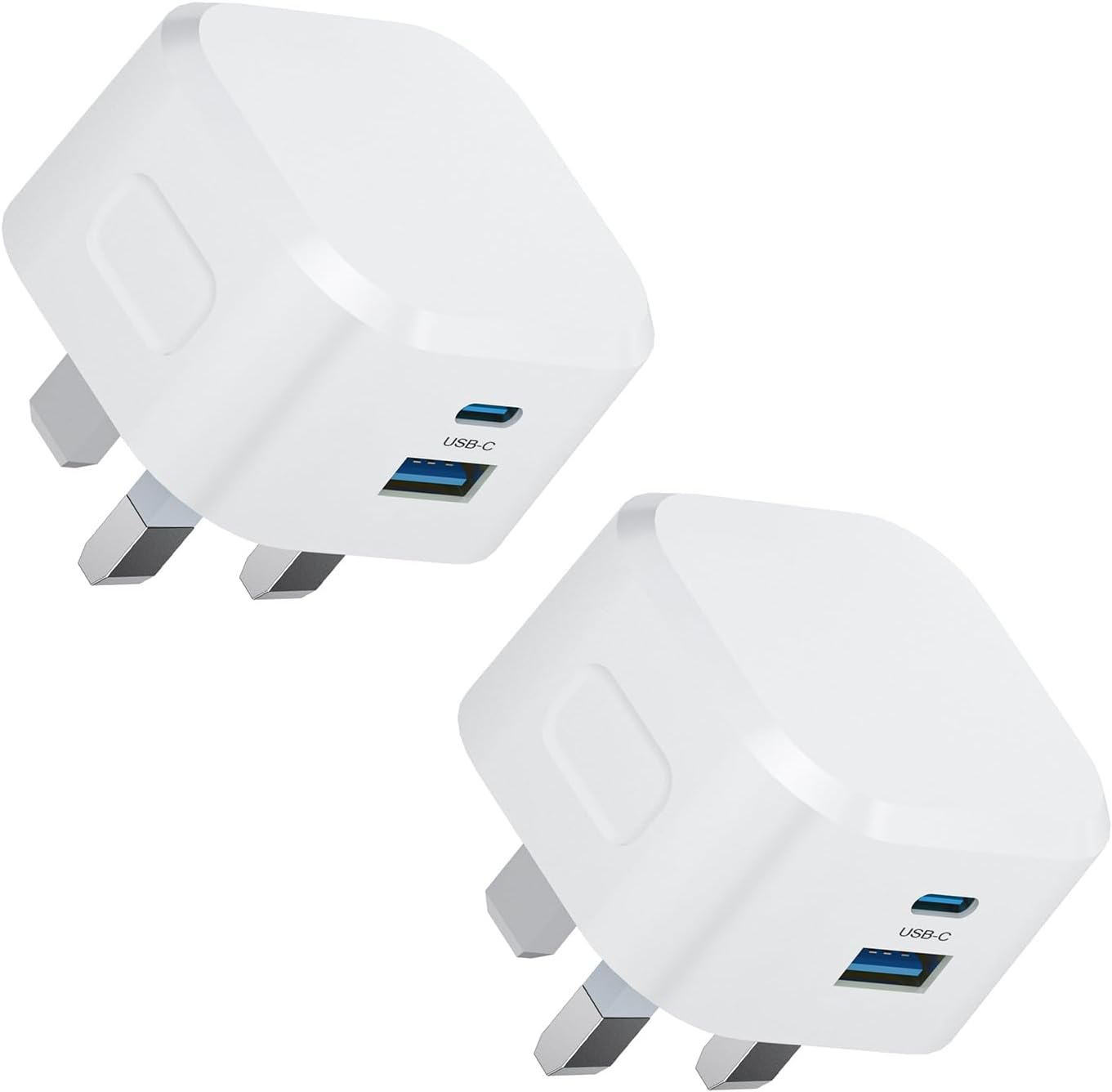 2-Pack USB C Plug for iPhone 16 15 14 13 12 11 Pro Max Plus X XS XR 8 7 6 5, SE...