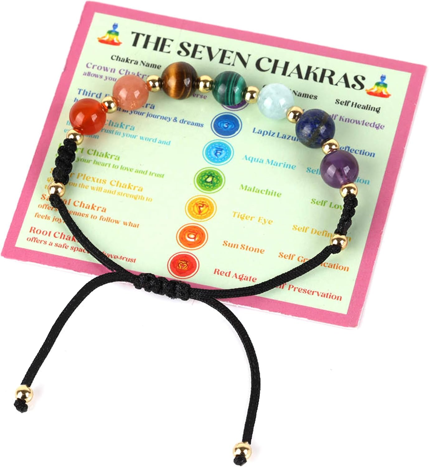 LIVLOKO Crystal Bracelet Chakra Bracelets for Women Chakra Bracelet Anxiety Brac...