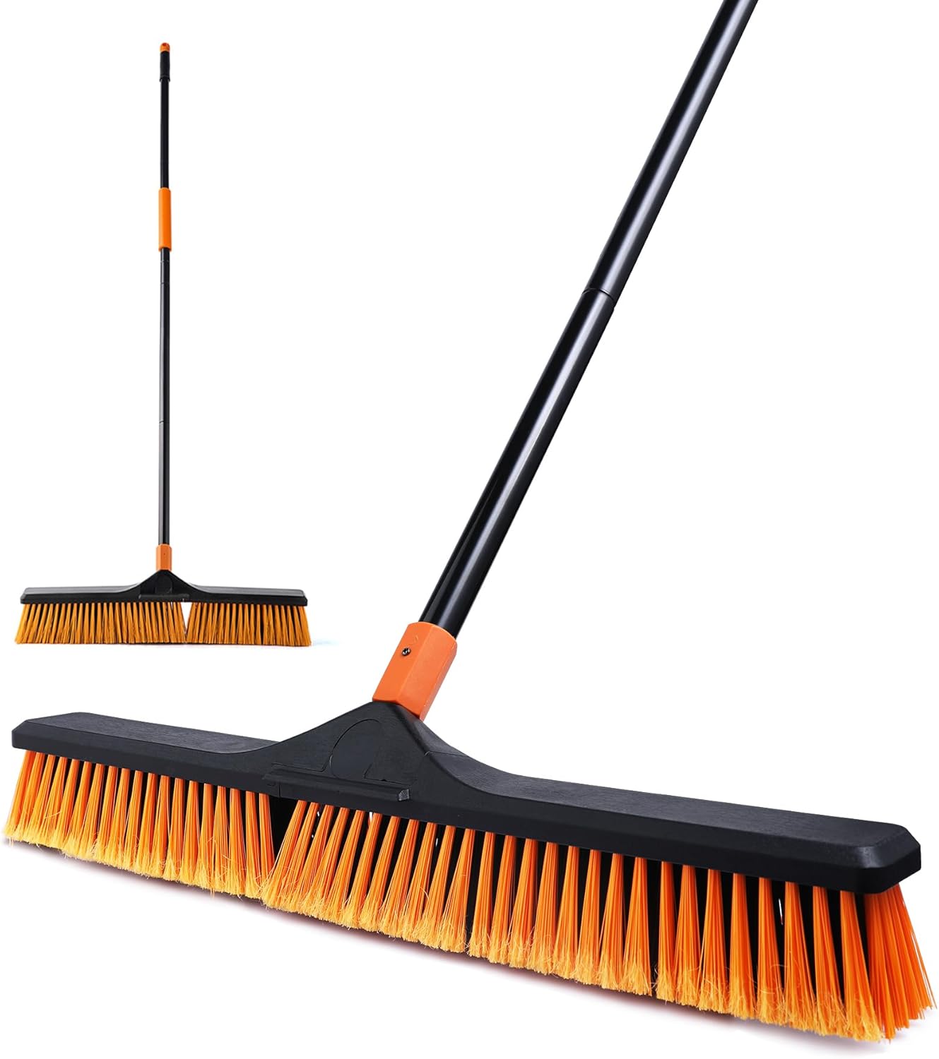 CLEANHOME Garden Broom,Yard Brush Heavy Duty Outdoor 2-1, suitable for Schools,...