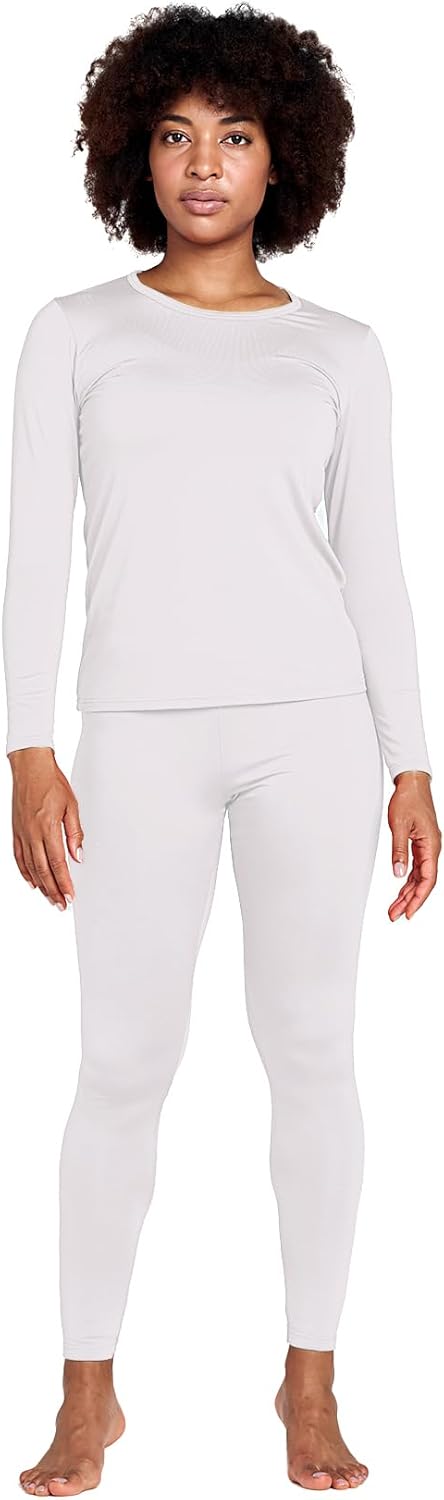 LAPASA Women's Thermal Underwear Set Fleece Lined Long Johns Top & Bottom Soft B...