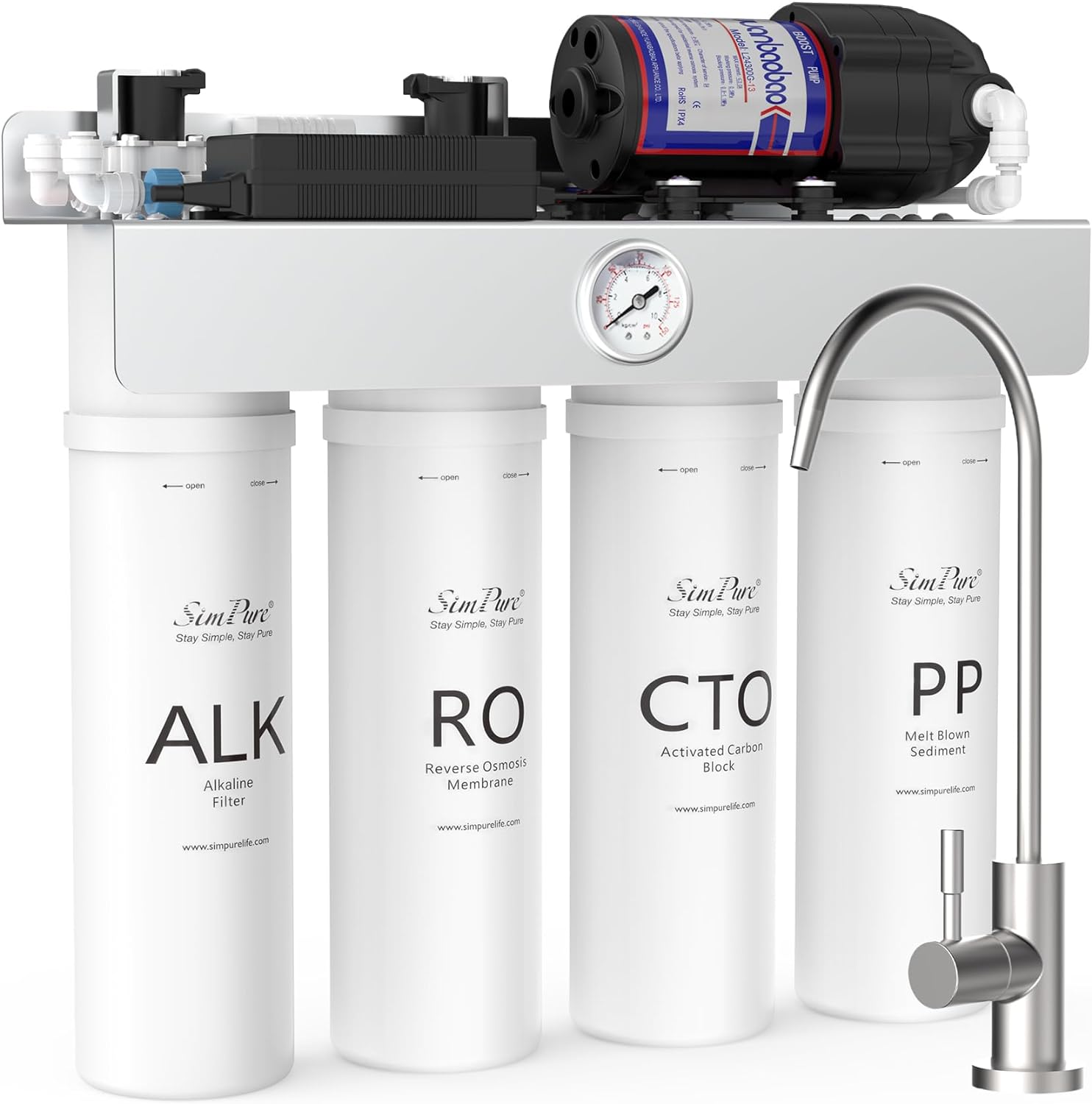 SimPure Alkaline UV Reverse Osmosis System, NSF/ANSI 58 Certified, Tankless RO W...