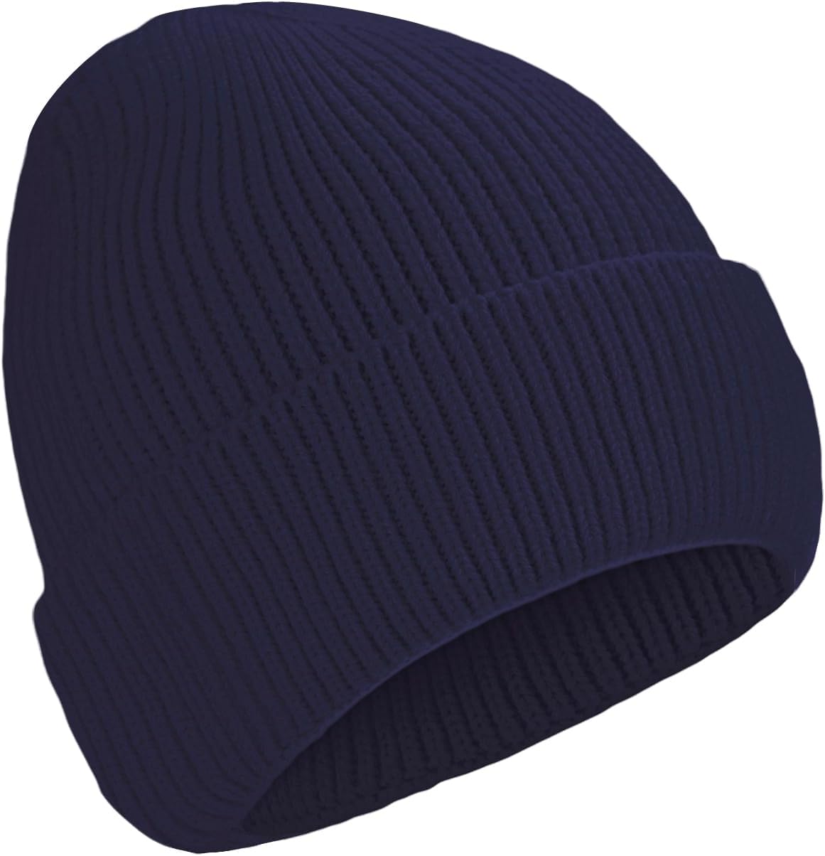 ZOORON 1&2 Unisex Thick Knitted Beanie for Men Women Cuffed Plain Hat Winter Slo...