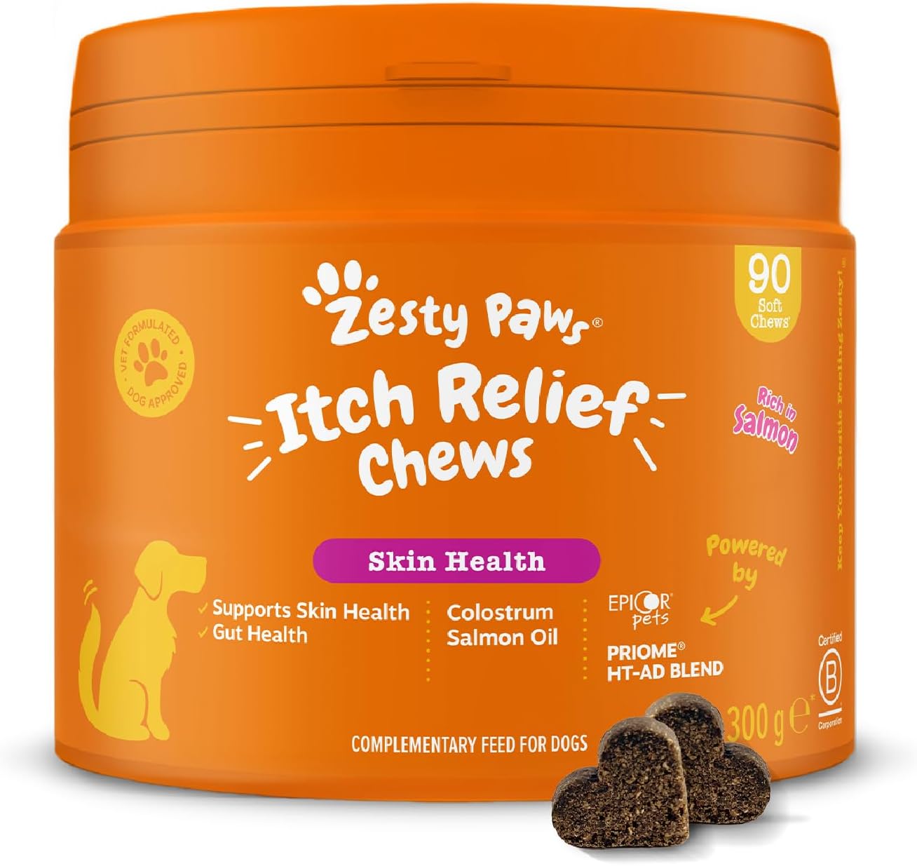 Zesty Paws Anti Itch Chews | Itching or sensitive skin | Itchy Dog Skin Support...