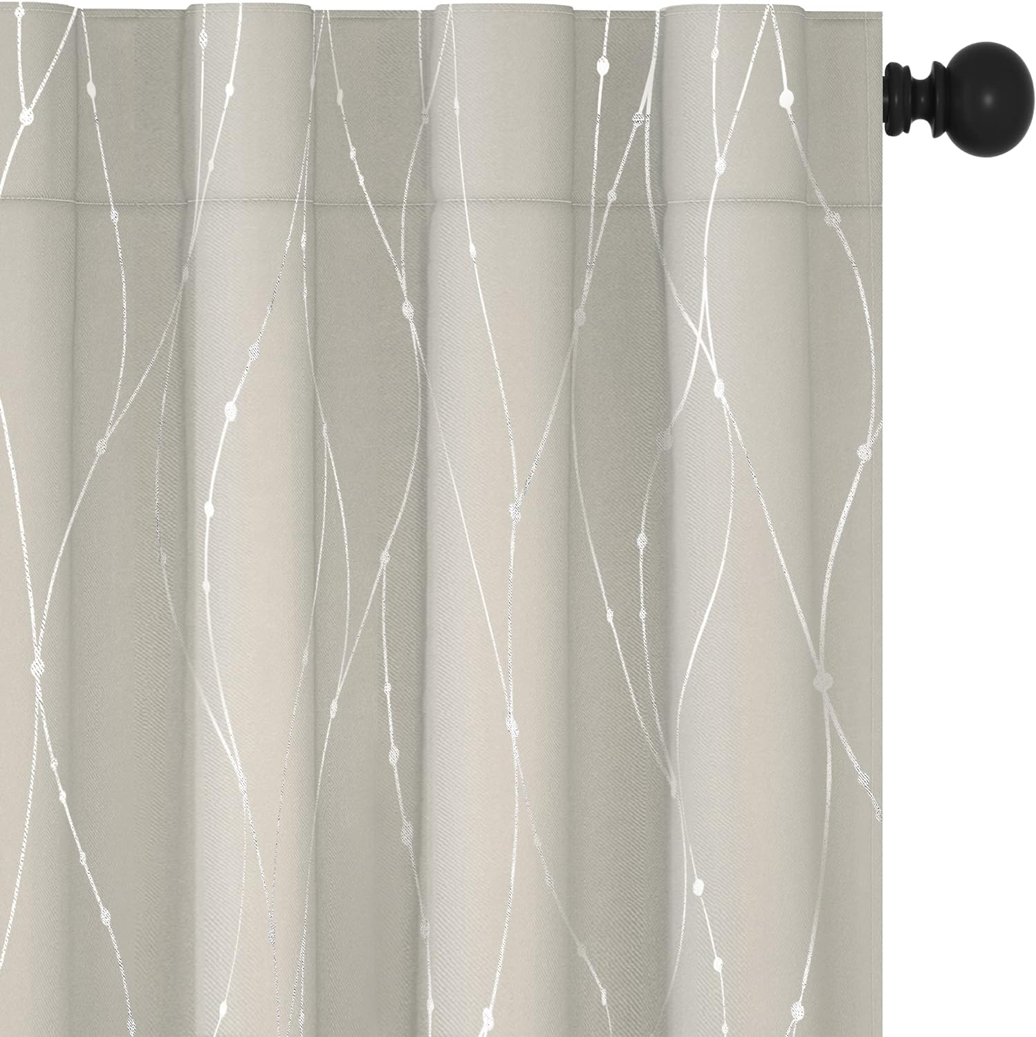 Deconovo Blackout Curtains for Bedroom and Living Room, 72 Inch Long Energy Savi...