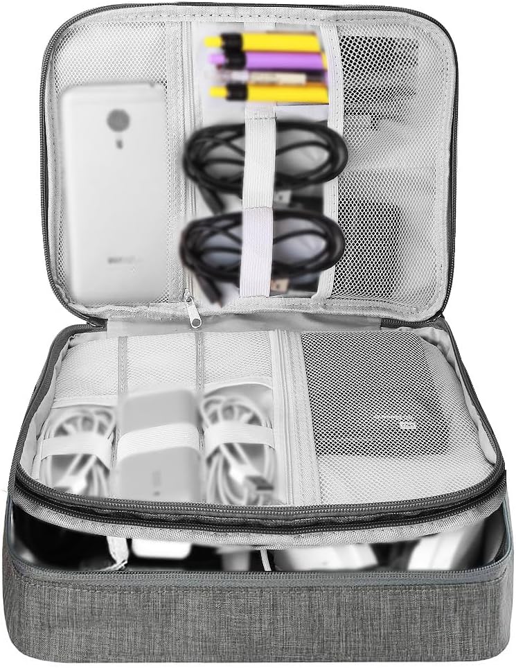 HCFGS Travel Cable Organiser Bag, Electronics Accessories Organizer Bag Extra La...