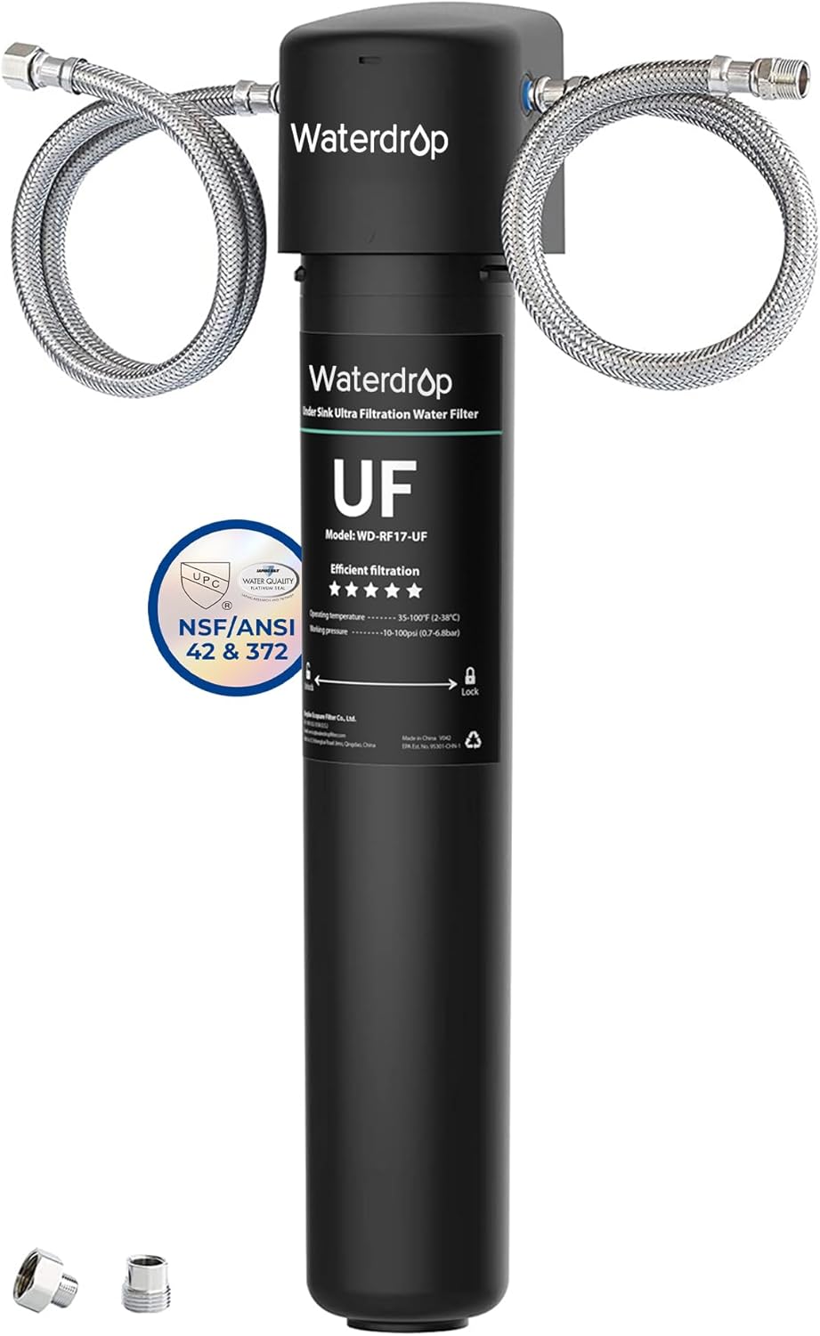Waterdrop 17UA-UF Under Sink Water Filter, 3 Years or 24K Gallons, NSF/ANSI 42 S...
