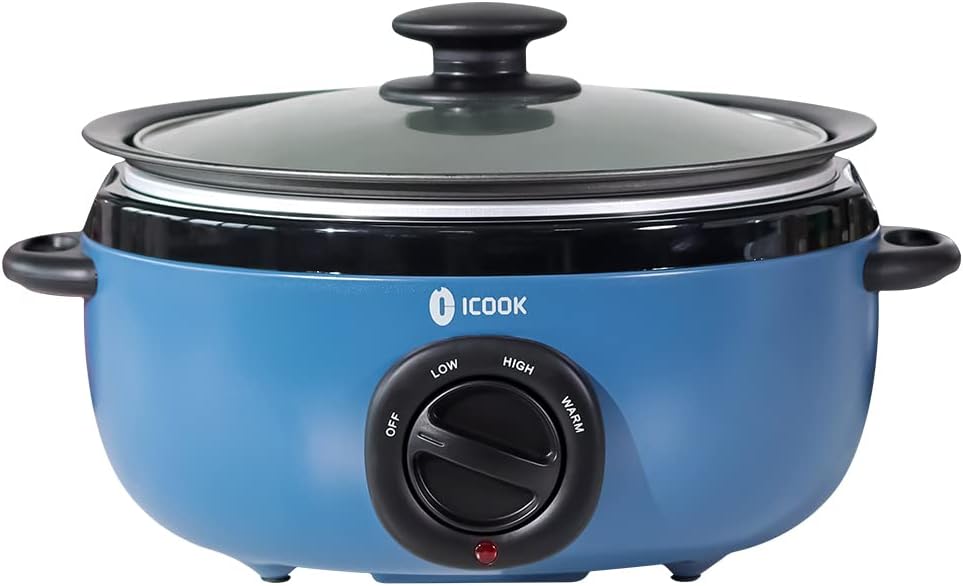 USC-65-OP001BL 6.5 Quart Slow Cooker,Aluminium Sear/Sauté Stew Pot Stovetop safe...